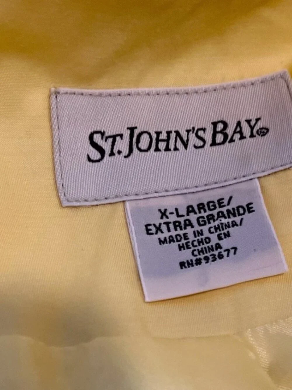 St. John's Bay Cropped Yellow Trench Jacket XL